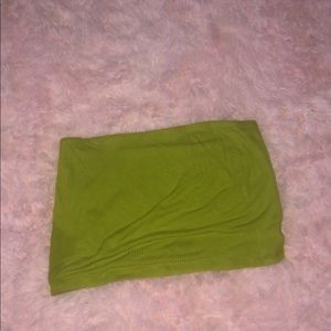 American Eagle neon green tube top